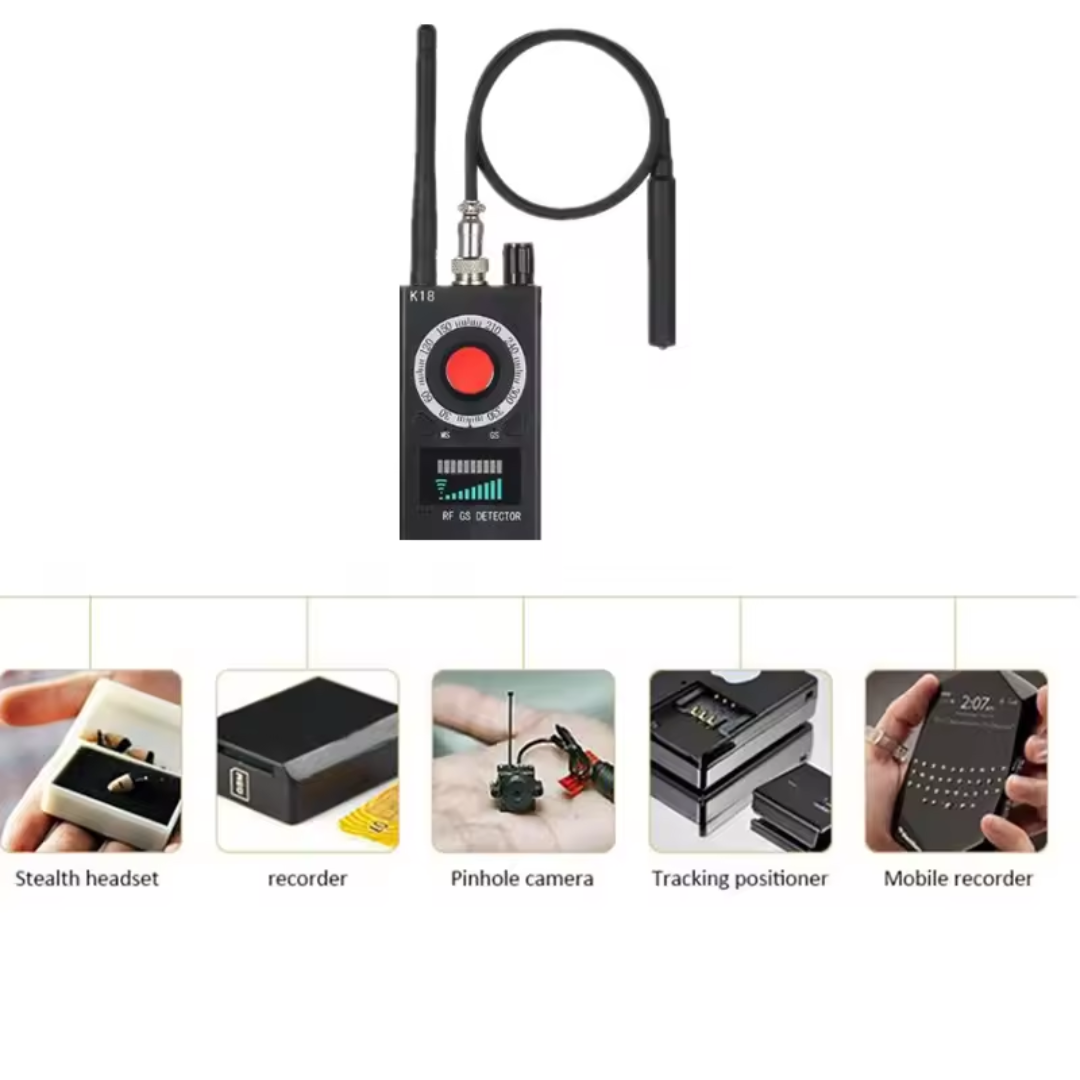 Upgraded K18 Hidden Camera Detector Anti Spy Bug Scanner Hotel Security GSM GPS RF Signal Detector